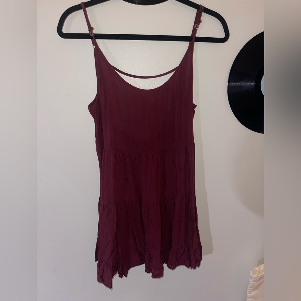 Brandy Melville Casual Sun Dress in Maroon - Size Onesize